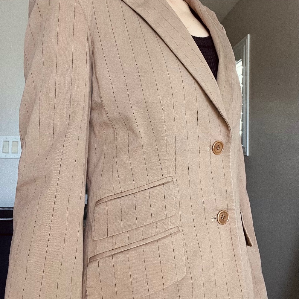 Pinstripe blazer suit jacket - Picture 4 of 8